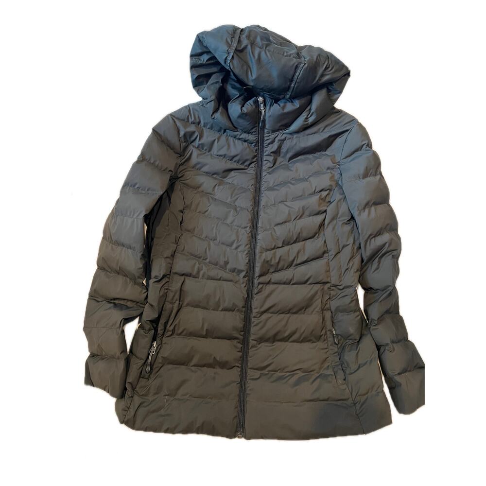 32 Degree Hip Length Gray Navy Hooded Parka Womans S